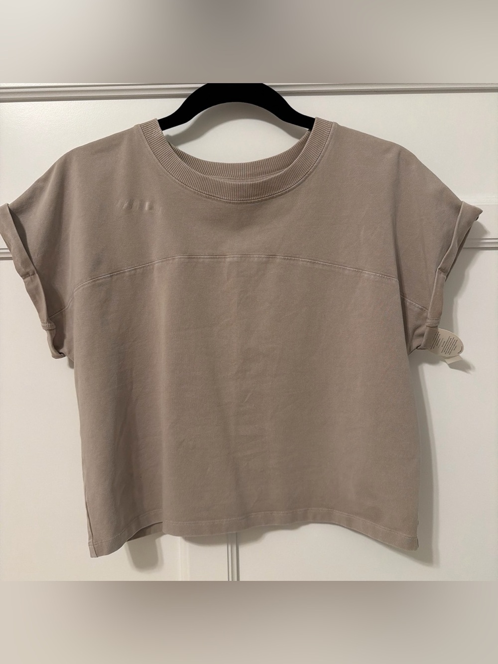 Offline by aerie Boxy Crewneck Tee - Taupe
